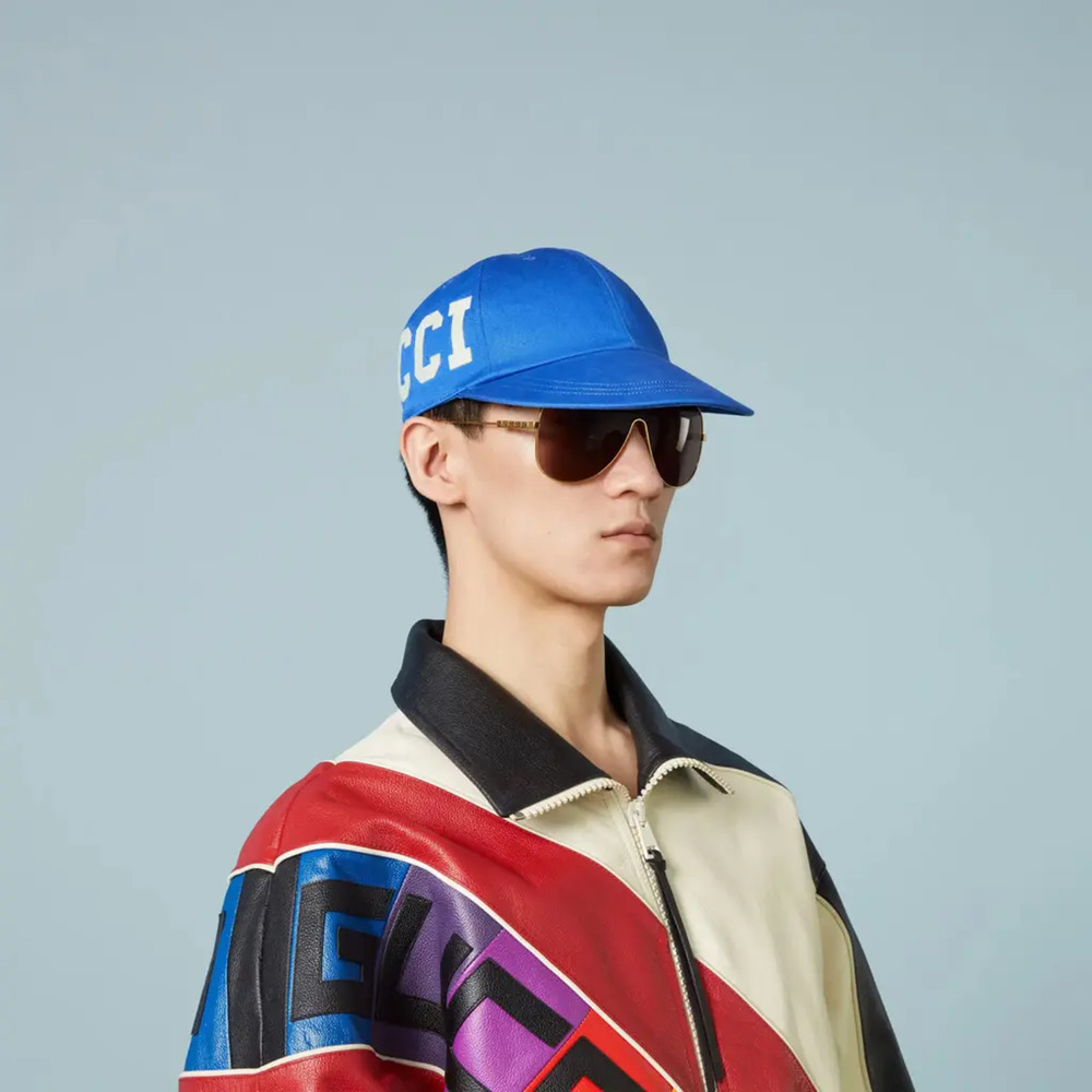 Gucci Blue Logo-Print "25" Baseball Cap (Size L) RRP $860